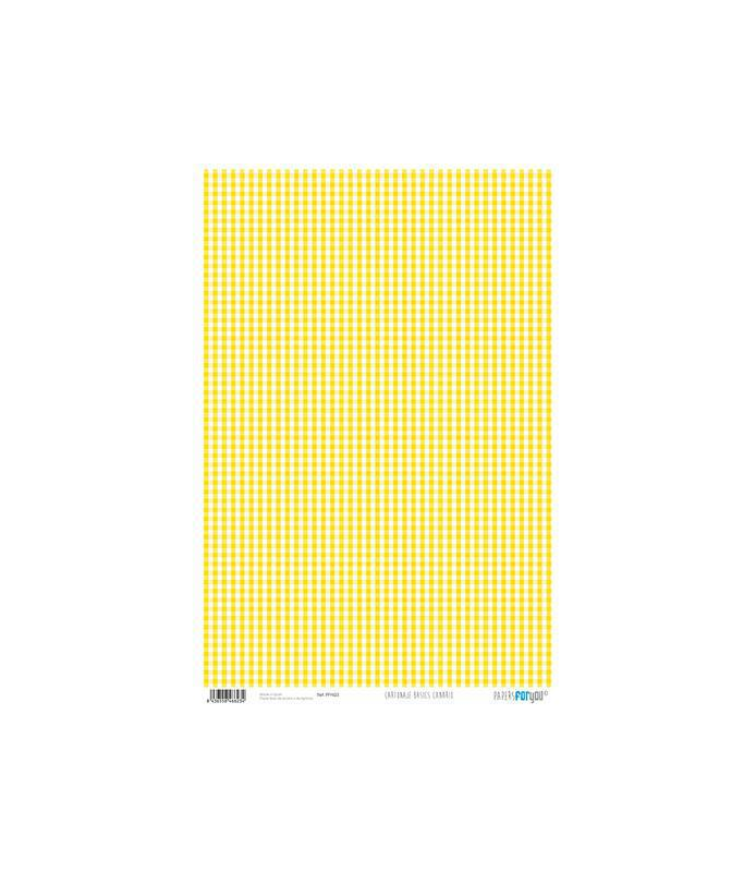 Papel Cartonaje 32 x 48,3 cm Basics Yellow-Estampados.-Batallon Manualidades