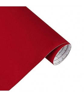 Terciopelo Adhesivo ( Flocado ) Rojo-Terciopelo Adhesivo ( Flocado )-Batallon Manualidades