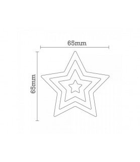 Troquel - Cortador  Estrella 65 x 65 mm Misskuty-Troqueles de Metal-Batallon Manualidades