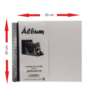 Album 20 Hojas - 20 x 20 cm - 750 g Blanco-Pequeño (Menor que A4)-Batallon Manualidades