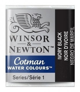 W&N Acuarela Cotman 1/2 Godet Negro Marfil 331-1/2 Godet Winsor & Newton-Batallon Manualidades
