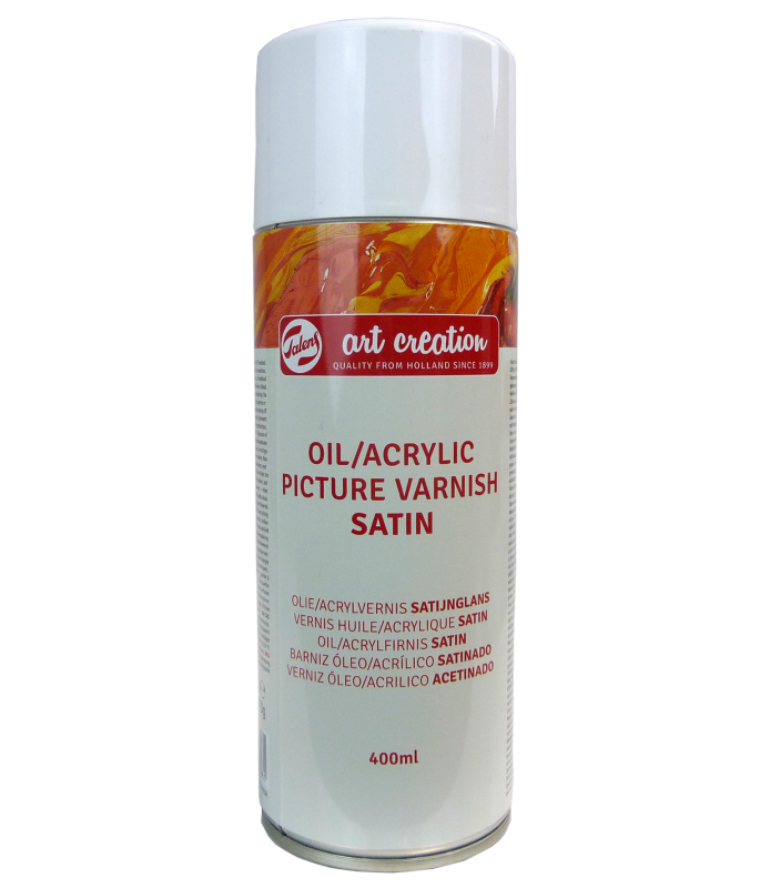 Barniz Spray Oleo - Acrilico 400 ml Talens Satinad-Barnices y Lacas-Batallon Manualidades
