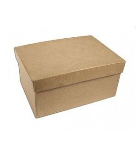 Caja de Papel Mache Rectangular 15 x 11 x 7 cm