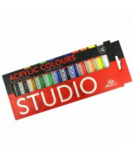 Set 12 Colores Acrilicos Studio 12 ml - Phoenix-Packs Acrílicos-Batallon Manualidades