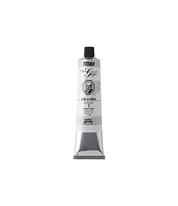 Tubo Oleo 200 ml Goya Blanco de Titanio 1-Pintura al Oleo-Batallon Manualidades