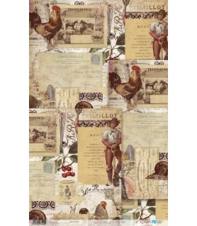 Papel Arroz Decorado 33 x 54 cm La Vie a la Ferme -Surtido-Batallon Manualidades