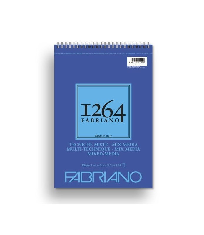 Bloc de Dibujo Mix Media A3 - 300 g - 30 Hojas 1264 Fabriano-Blocs-Batallon Manualidades