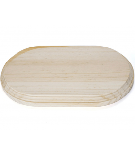 Peana de Madera Oval inf 16 x 9 cm - sup 14 x 7 cm-Peanas Ovaladas -Batallon Manualidades
