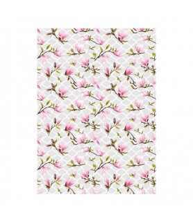 Papel de Arroz Decorado 30 x 42 cm Flor Almendro