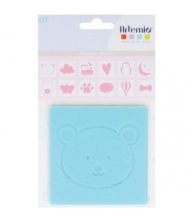 12 Plantillas  9 x 9 cm Surtidas - Artemio Adorabl