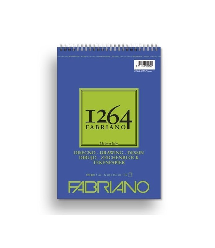 Bloc de Dibujo A3 - 180 g - 50 Hojas 1264 Fabriano-Blocs-Batallon Manualidades