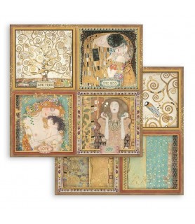 Bloc 10 Hojas 30 x 30 cm Klimt Inspiracion - Stamperia-Estampados-Batallon Manualidades