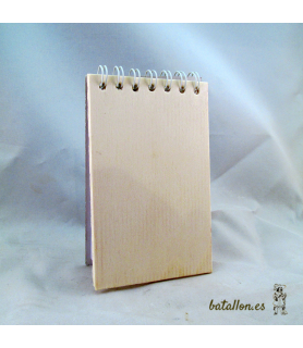 Libreta Mini 11 x 7 cm con Tapas de Madera
