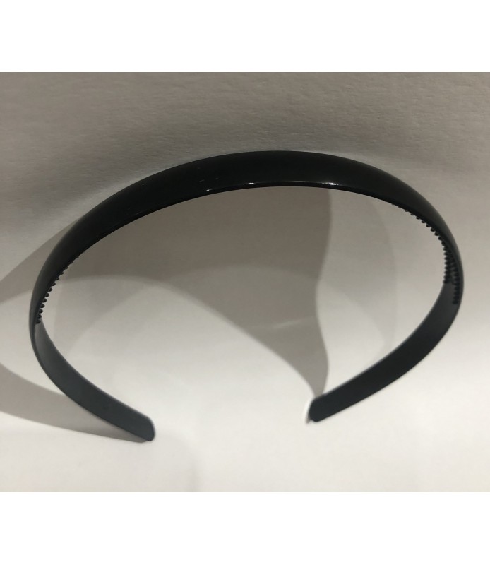 Diadema Plastico Negra 1,5 cm