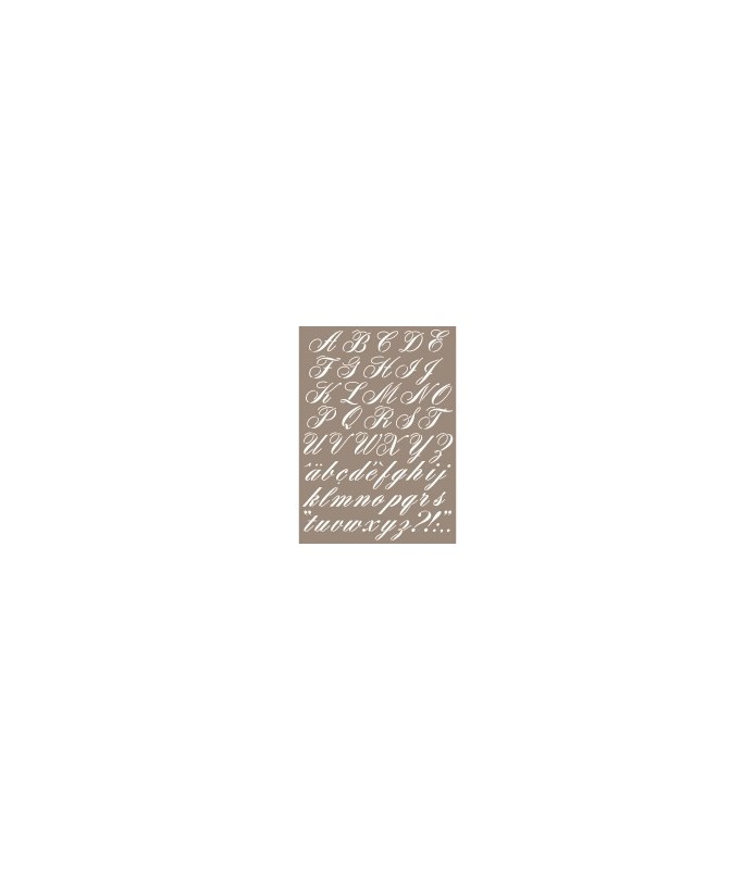 Plantilla Estarcido 29,7 x 42 cm Alfabeto Caligrafía-Plantillas Alfabetos-Batallon Manualidades
