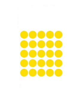 Etiquetas Adhesivas Puntos Amarillos 2,5 cm-Stickers-Batallon Manualidades