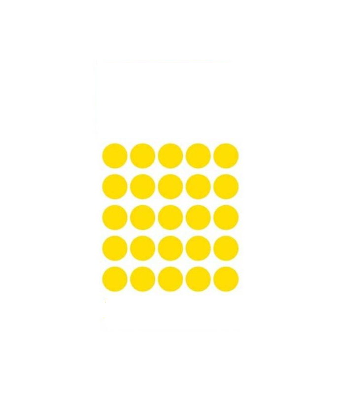 Etiquetas Adhesivas Puntos Amarillos 2,5 cm-Stickers-Batallon Manualidades