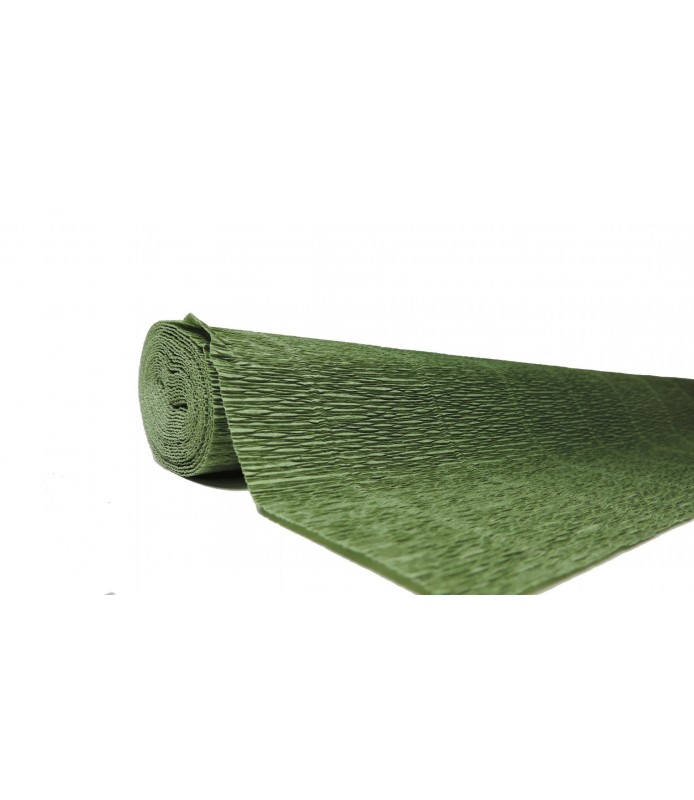 Papel Crepé 0,50 x 2,5 cm  Sadipal Verde Musgo-Papel Pinocho-Batallon Manualidades