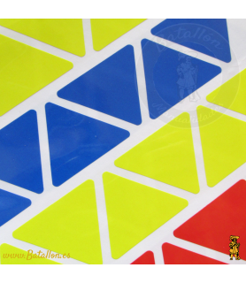 Etiquetas Adhesivas Triangulos-Stickers-Batallon Manualidades