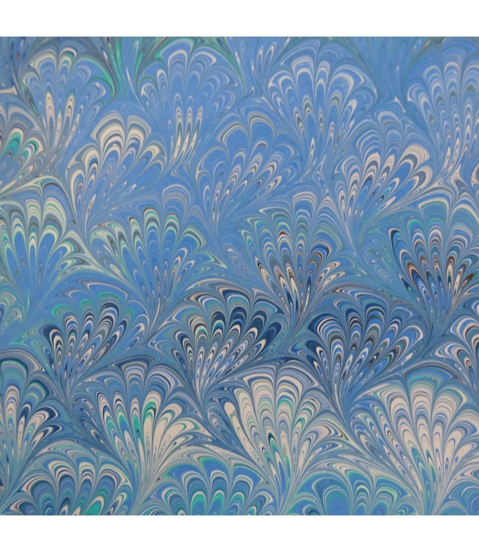 Papel Marmolado 50 x 70 cm Lagrima Azul-Estampados-Batallon Manualidades