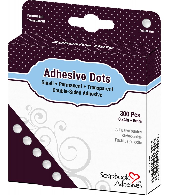 300 Puntos Adhesivos Transparentes  6 mm Dots-Varios-Batallon Manualidades