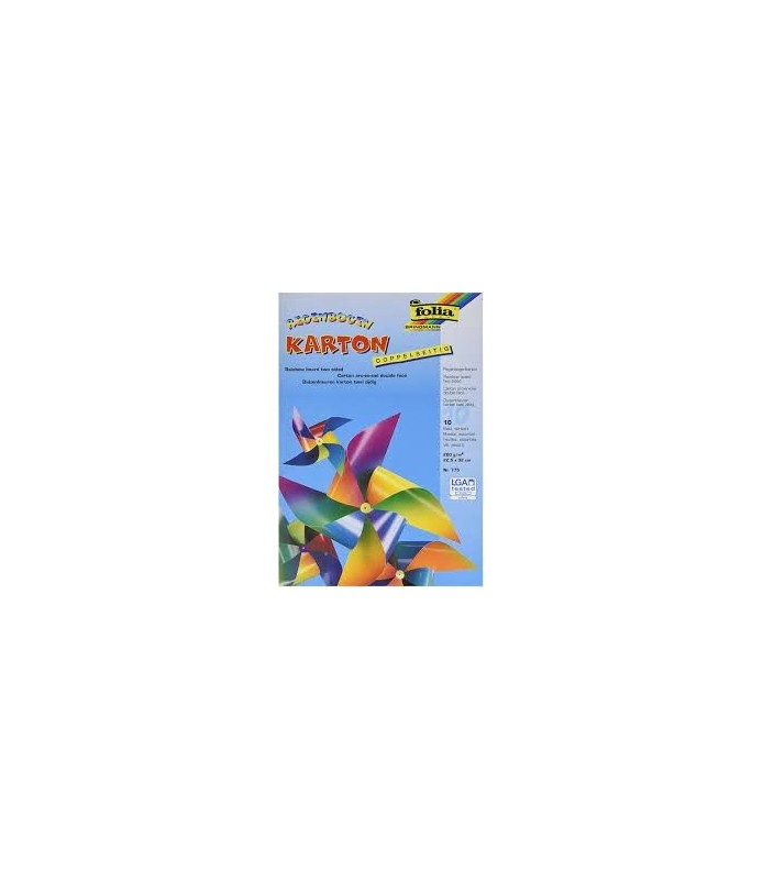 10 Hojas Karton  Irisado 22,5 x 32 cm Folia-Outlet-Batallon Manualidades