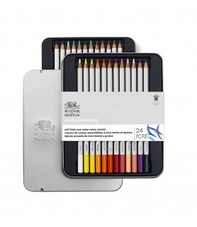 W&N Studio Surtido 24 Lapices de Colores-Estuches y Sets de Policromos-Batallon Manualidades