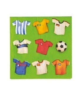 Servilleta Camisetas Futbol Variadas-Infantiles-Batallon Manualidades