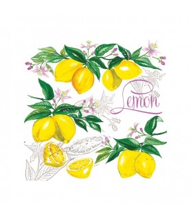 Servilleta Limones-Flores y Frutas-Batallon Manualidades