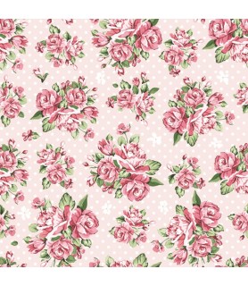 Servilleta Rose on Pink Background-Flores y Frutas-Batallon Manualidades