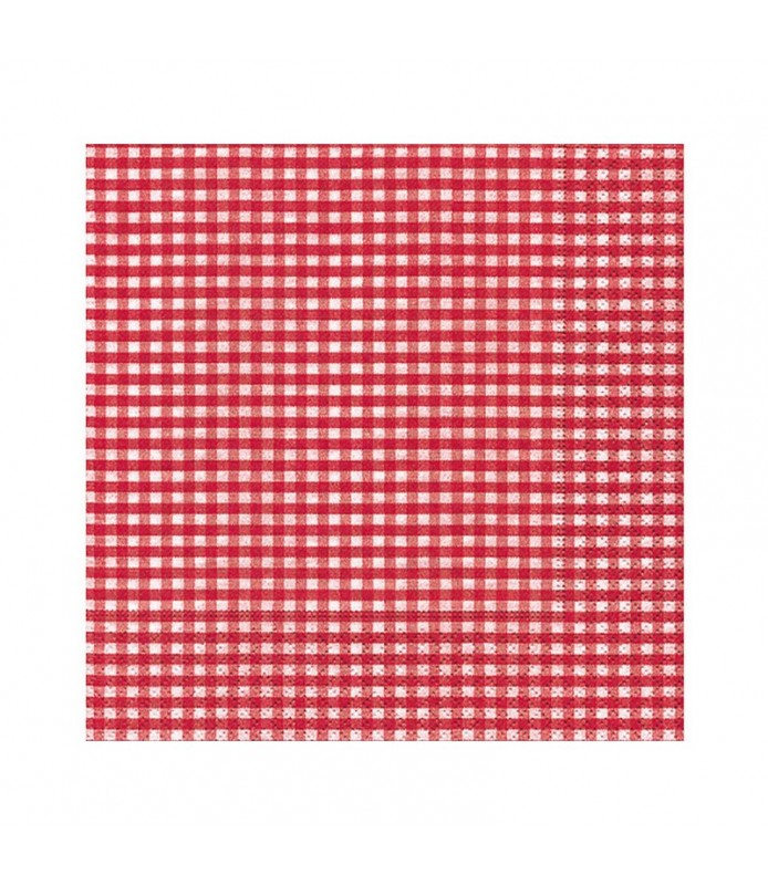Servilleta Vichy Rojo-Diseños Básicos-Batallon Manualidades
