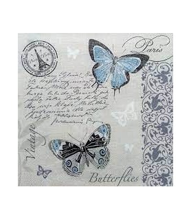 Servilleta Butterflies Postcard-Animales-Batallon Manualidades
