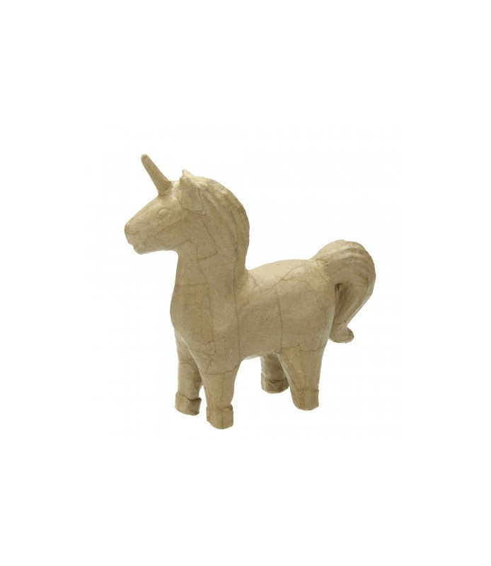 Figura Maché Unicornio Pequeño 15 x 15 cm-Figuras de Papel Mache-Batallon Manualidades