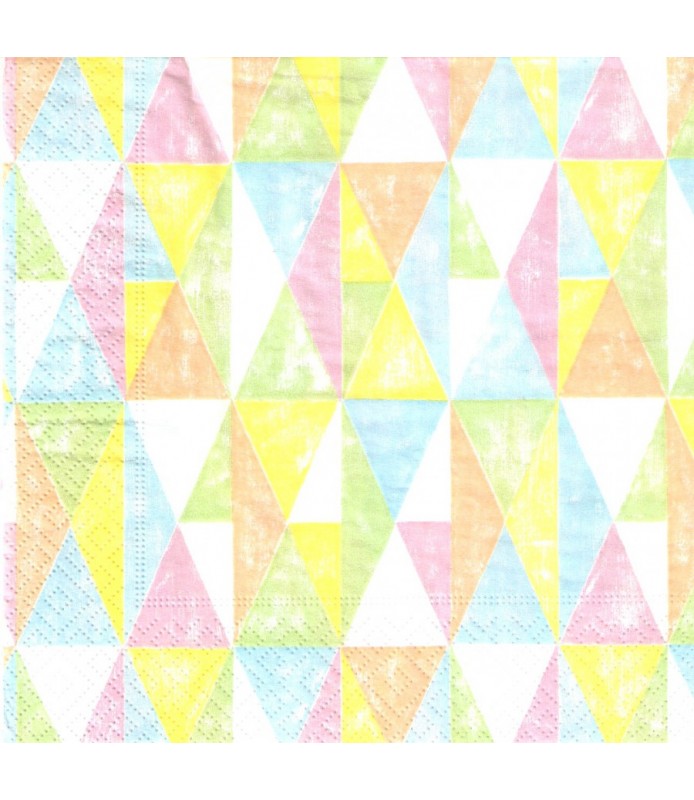 Servilleta Triangulos Pastel-Diseños Básicos-Batallon Manualidades