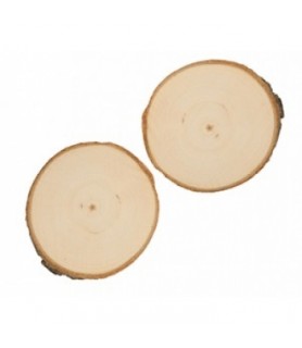 2 Discos de Madera Alamo 6 - 7 cm-Formas Troqueladas-Batallon Manualidades