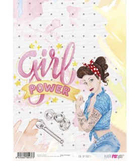 Papel de Arroz 21 x 30 cm Girl Power-Surtido-Batallon Manualidades