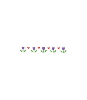 Plantilla de Estarcido 16 x 3 cm Tulipanes-Plantillas de Flores-Batallon Manualidades
