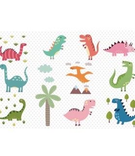 Papel de Arroz 33 x 54 cm Dinosaurios-Infantil-Batallon Manualidades