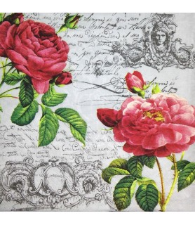 Servilleta Roses Classique-Flores y Frutas-Batallon Manualidades