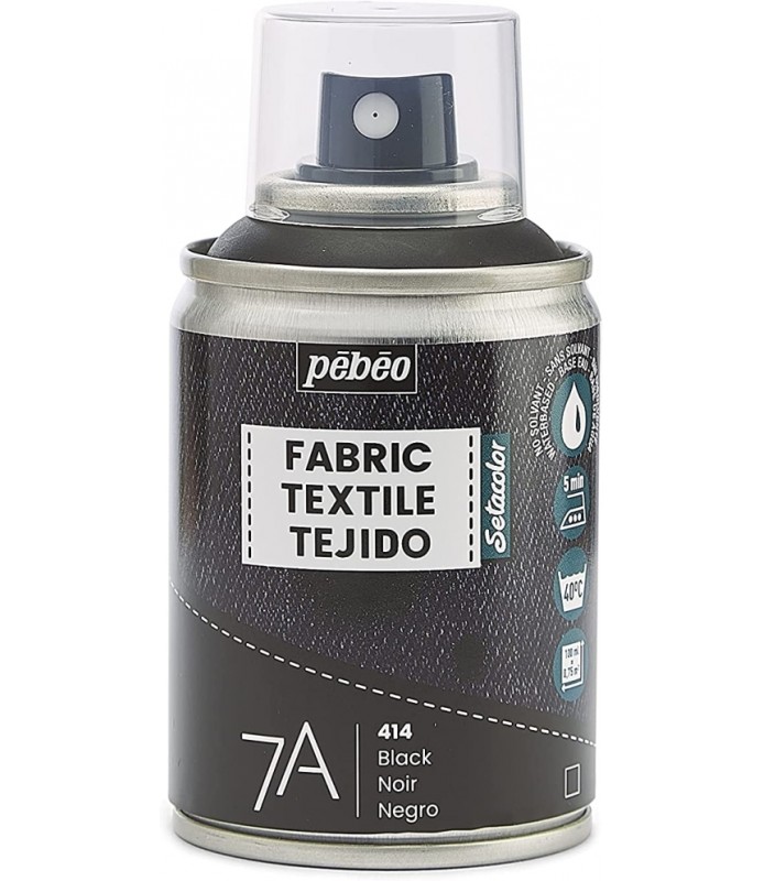 Pintura Textil en Spray 100 ml Pebeo Negro-Spray Textil Pebeo-Batallon Manualidades