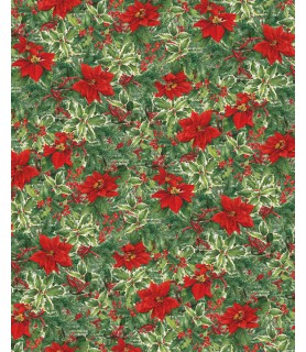 Papel Decoupage 50 x 70 cm Ramo de Navidad-Flores y Plantas-Batallon Manualidades