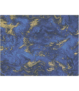 Papel Decoupage 50 x 70 cm Mármol Azul Oro-Estampados-Batallon Manualidades