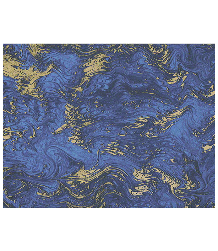 Papel Decoupage 50 x 70 cm Mármol Azul Oro-Estampados-Batallon Manualidades