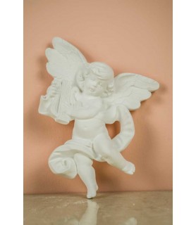 Figura Escayola Angel Musical  15 cm Arpa