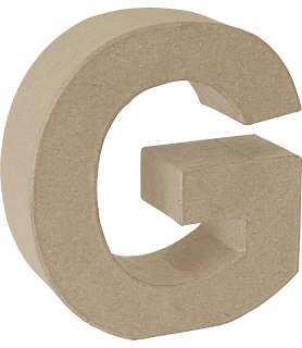 Letra Cartón 3D - 17,5 cm G