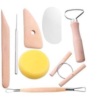 Set de Alfarero 8 Piezas Talens-Rodillos, Packs, Texturas...-Batallon Manualidades