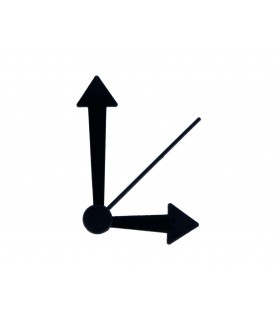 Kit Manecillas de Reloj Plastico Negro...