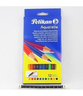 12 Lápices de color acuarelables "Pelikan"-Lápices Acuarelables-Batallon Manualidades