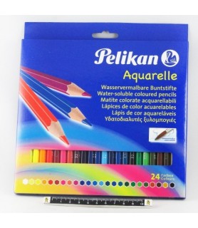 24 Lápices de color acuarelables "Pelikan"-Lápices Acuarelables-Batallon Manualidades