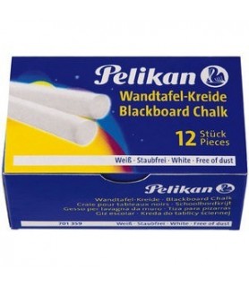 Pack de 12 tizas de pizarra blancas "Pelikan"-Dibujo-Batallon Manualidades